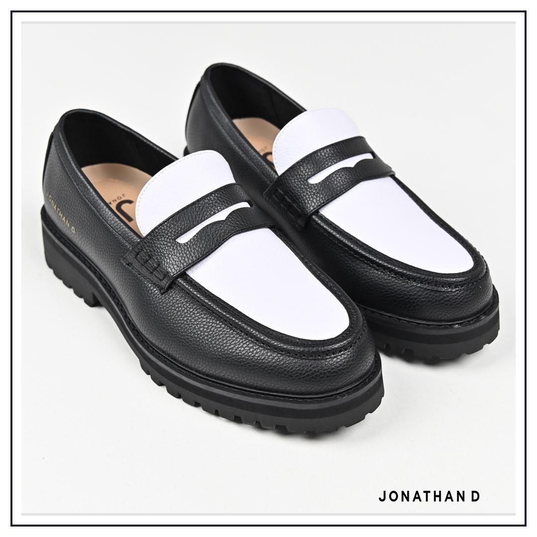 Jonathan D Men's Two-Tone Lug Sole Penny Loafers